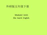 外研版（三起）小学英语五下 M2 U1 She learnt english. 课件