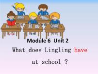 小学英语外研版 (三年级起点)三年级下册Unit 2  What does Lingling have at school?课文课件ppt