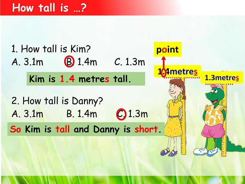 冀教版（三起）四下英语 U3L14 Are You Short or Tall？ 课件07