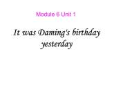 六年级英语下册课件-Module 6 Unit 1 It was Daming's birthday yesterday外研版(三起)