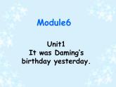 六年级英语下册课件-Module 6 Unit 1 It was Daming's birthday yesterday-外研版(三起)
