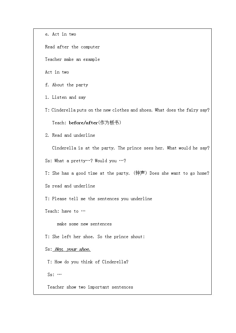 Unit1 Cinderella 教案03