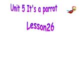 人教精通版小学英语三下 Unit5 It's a parrot.(Lesson26) 课件
