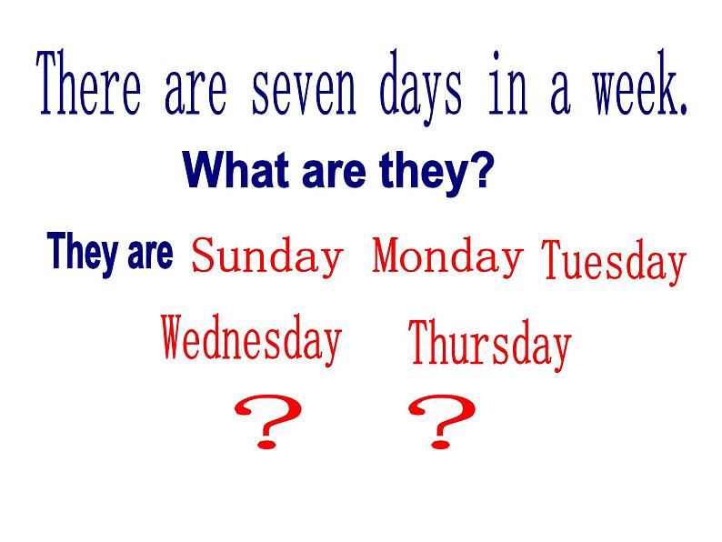 人教精通版小学英语四下 Unit4 There are seven days in a week.(Lesson22) 课件08