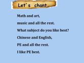 人教精通版小学英语四下 Unit3 What subject do you like best？(Lesson17) 课件