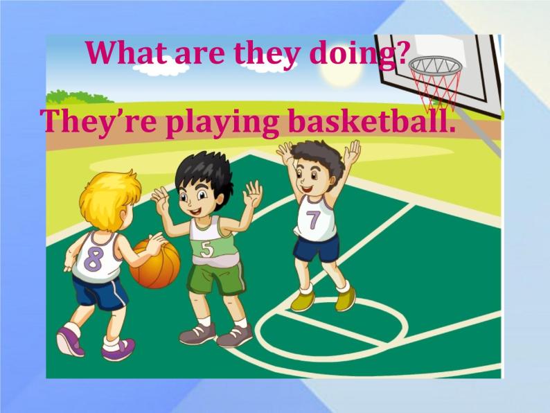 人教精通版小学英语五下 Unit6 We are watching the games.(Lesson31) 课件07