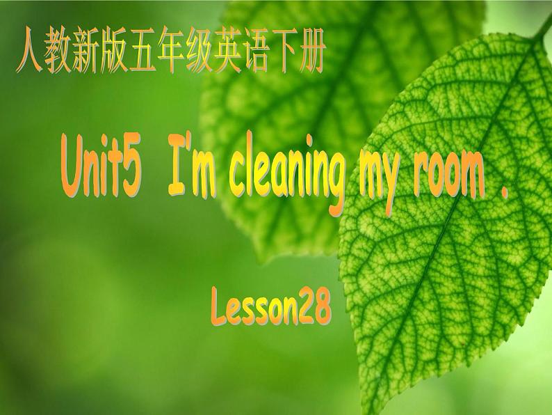 人教精通版小学英语五下 Unit5 I'm cleaning my room.(Lesson28) 课件01