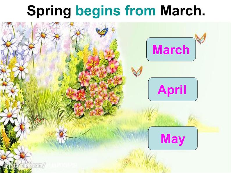 陕旅版小学英语五下 Unit3 Spring Begins From March partC 课件05