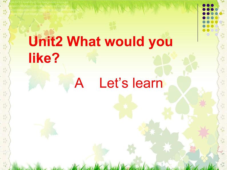 陕旅版小学英语六下 Unit2 What Would You Like？ partA 课件01