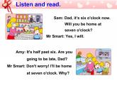 外研版（三起）小学英语五下 M7 U2 I'll be home at seven o'clock. 课件