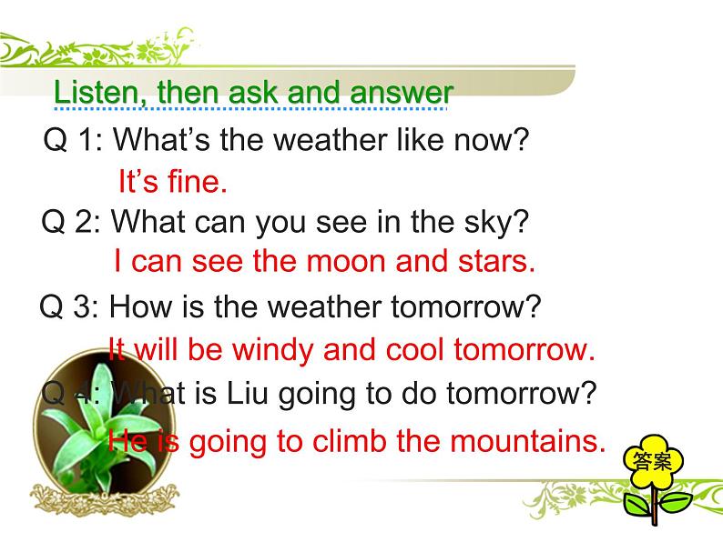 陕旅版小学英语五下 Unit5 What 's the Weather like Today？ partB 课件第8页