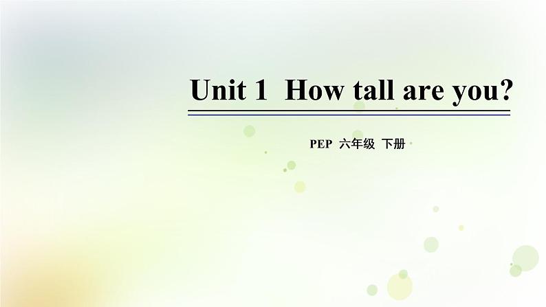 人教版英语六年级下册(PEP)Unit1第四课时教学PPT课件01