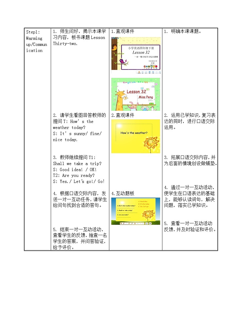 四年级下册英语教案－Unit 6 Would you like to take a trip Lesson 32  ｜人教精通版02