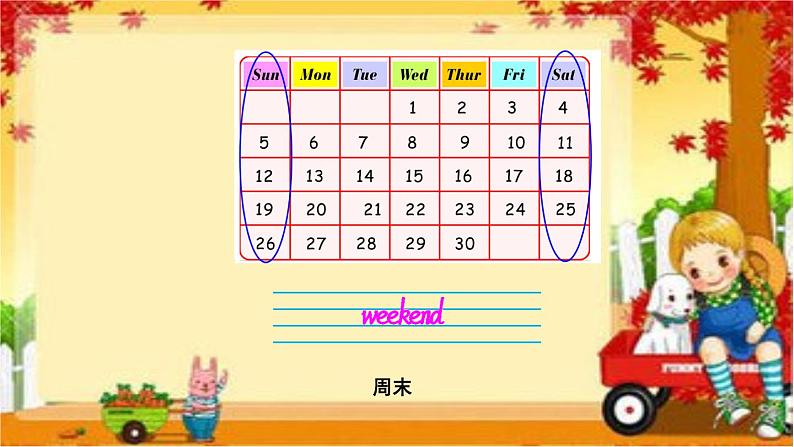 人教精通版小学英语四下 Unit4 There are seven days in a week.(Lesson23) 课件04