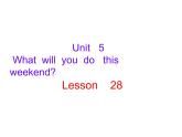 人教精通版小学英语四下 Unit5 What will you do this weekend？(Lesson28) 课件