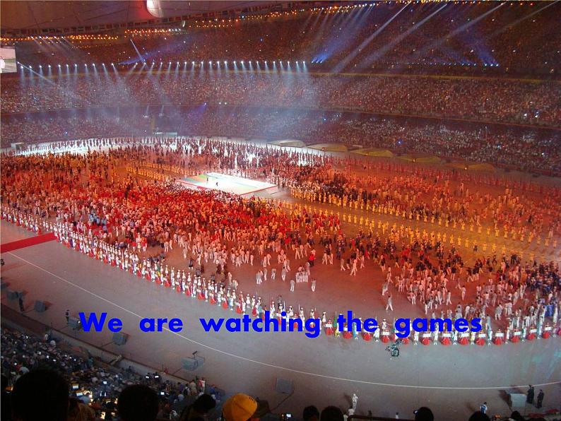 人教精通版小学英语五下 Unit6 We are watching the games.(Lesson34) 课件第2页