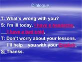 人教精通版小學(xué)英語五下 Unit4 What's wrong with you？(Lesson20) 課件