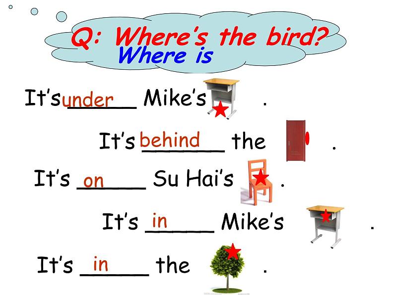 译林版小学英语三下 Unit4 Where's the bird？(第1课时) 课件06