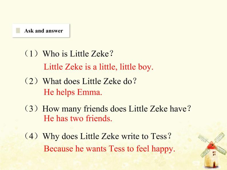 冀教版（三起）英语小学四年级下册U1-L6 Little Zeke教学课件08