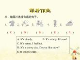 冀教版（三起）英語小學(xué)四年級下冊U2-L11 How's the Weather Today？課后作業(yè)課件
