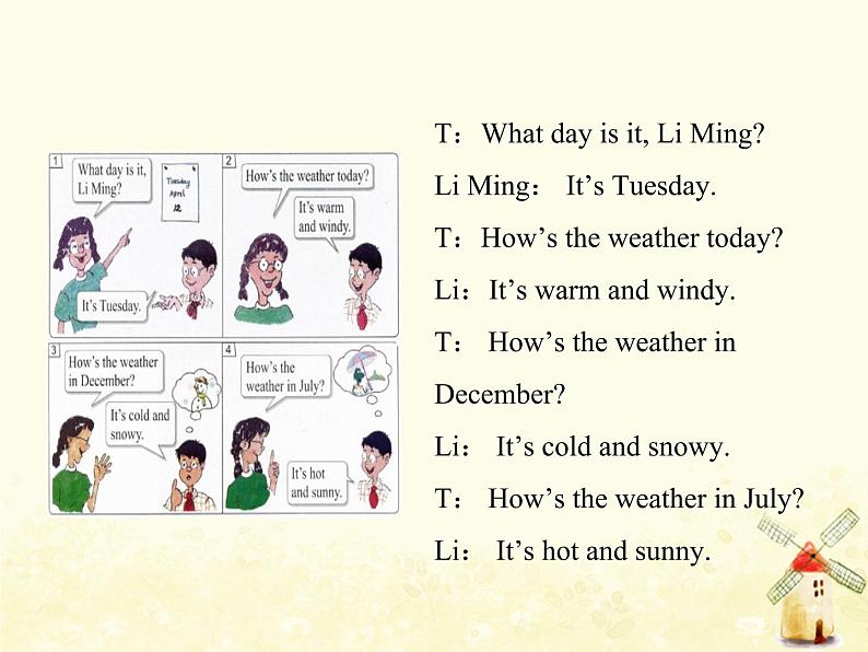 冀教版（三起）英语小学四年级下册U2-L11 How's the Weather Today？教学课件05