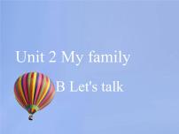 英语三年级下册Unit 2 My family Part B背景图ppt课件