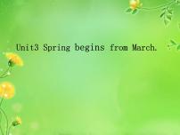 陕旅版五年级下册Unit 3 Spring Begins from March课前预习课件ppt