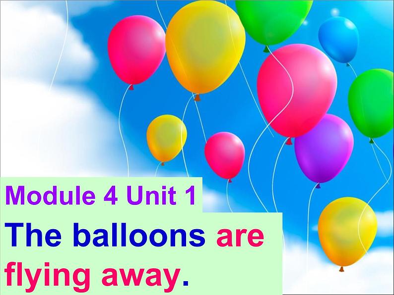 外研版（三起）小学英语六下 Module4 Unit1 The balloons are flying away! 课件06