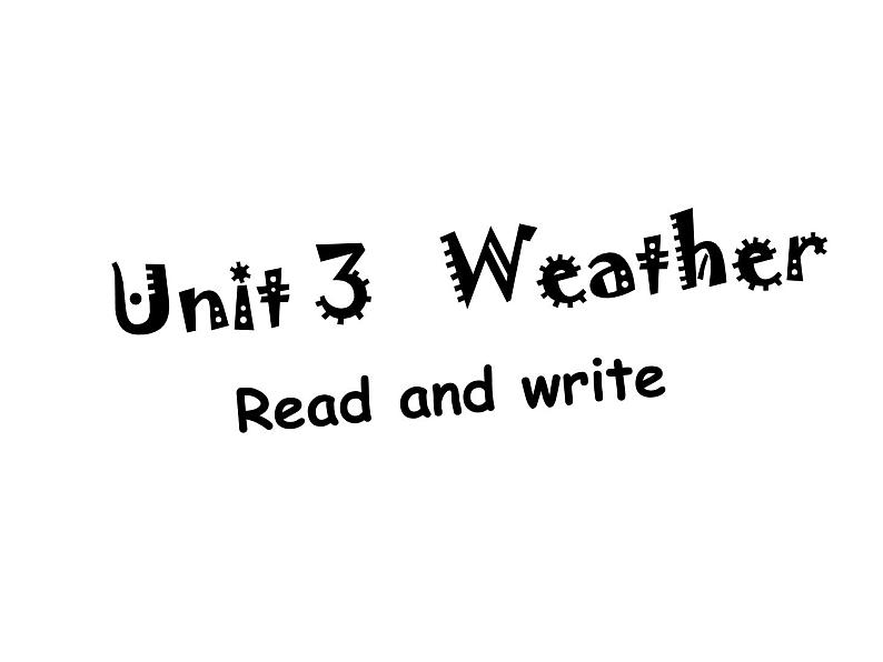 Unit 3 Weather Part B  课件01