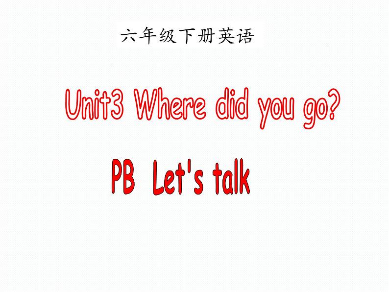 Unit3 Where did you go PartB  课件第1页