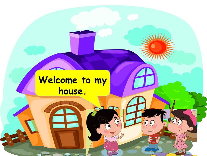 小学英语北京版2B Lesson11 welcome to my house 部优课件04