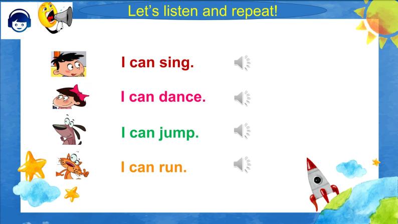 小学英语北京版1A Lesson17 Unit5 I can sing部优课件08