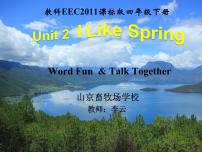 小学英语教科版 (EEC)四年级下册Unit 2 I like spring课堂教学ppt课件