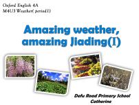 小学英语牛津上海版四年级上册Module 4 The natural worldunit 3 Weather课文内容ppt课件