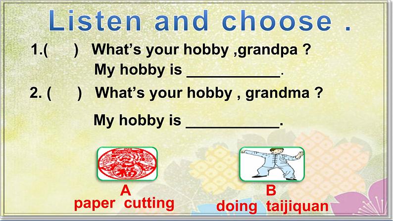 小学英语鲁科版4A Lesson3 What's your hobby 部优课件05