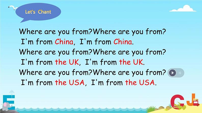 小学英语陕旅版5A Part B unit8 where are you from部优课件04