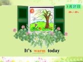 小学英语外研版3B Unit2 It's warm today 部优课件