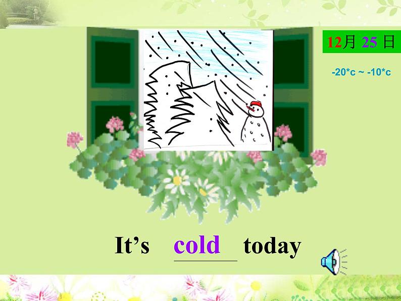 小学英语外研版3B Unit2 It's warm today 部优课件07