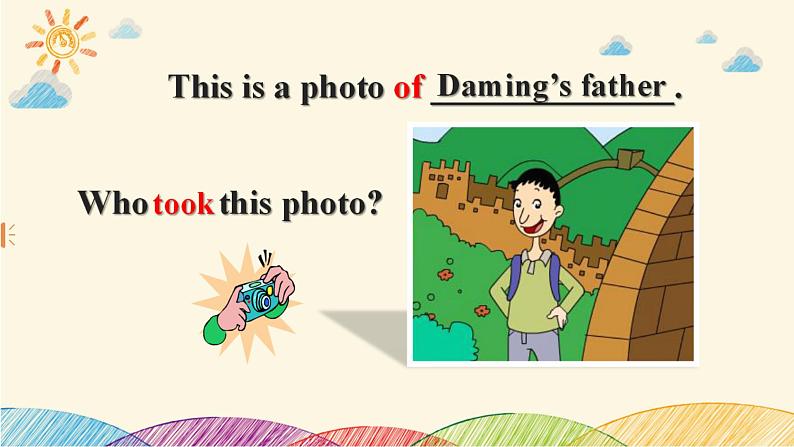 小学英语外研版5A Unit2 Daming took a photo of his father 部优课件03