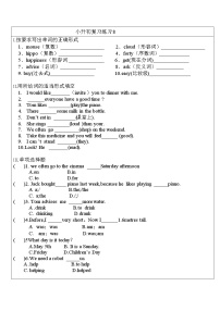 小升初英语练习8词汇+单选+句型（试题）-2021-2022学年英语六年级下册