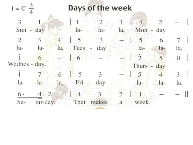 人教精通版小学英语四下 Unit4 There are seven days in a week.(Lesson23) 课件03