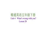 人教精通版小學(xué)英語五下 Unit4 What's wrong with you？(Lesson20) 課件