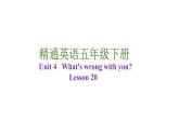 人教精通版小学英语五下 Unit4 What's wrong with you？(Lesson20) 课件