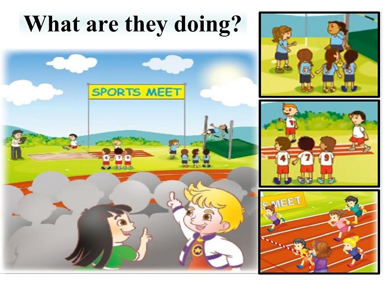 人教精通版小学英语五下 Unit6 We are watching the games.(Lesson35) 课件06