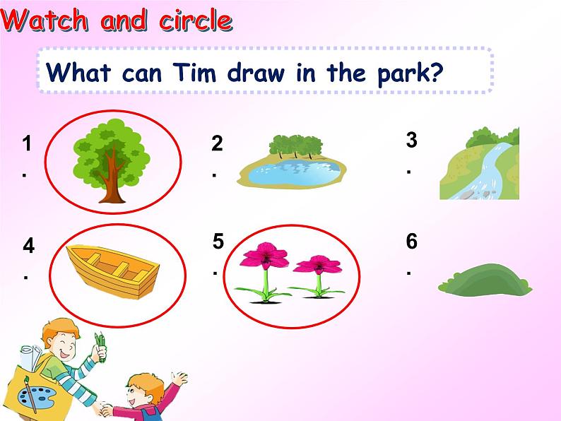 译林版小学英语四下 Unit4 Drawing in the park(第1课时) 课件07