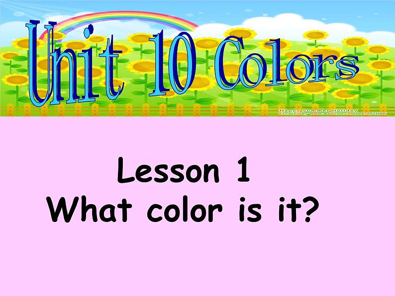 北师大版三下英语 Unit10 Colors lesson1 课件01