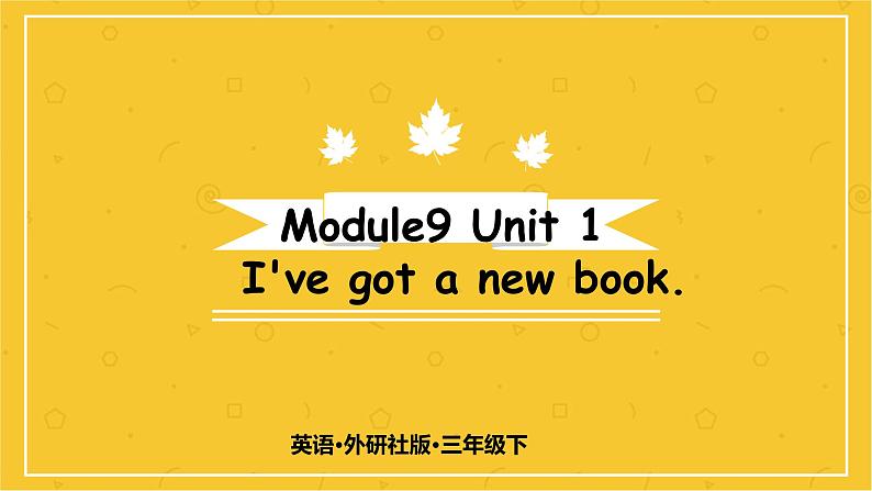 Module 9  Unit 1 I've got a new book.  课件PPT+音视频素材01