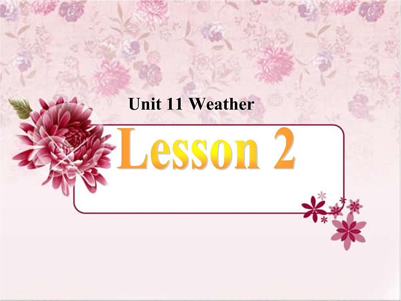 北师大版五下英语 Unit11 Weather Lesson2 课件01