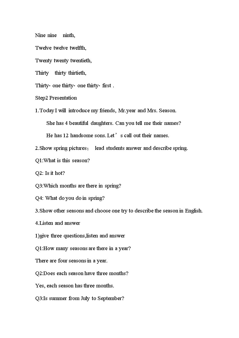 陕旅版小学英语五下 Unit3 Spring Begins From March partC 教案02