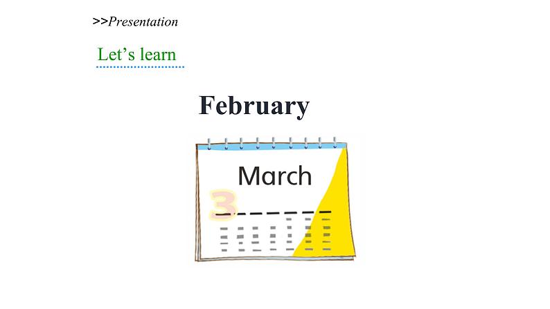 陕旅版小学英语五下 Unit3 Spring Begins From March partA 课件第4页